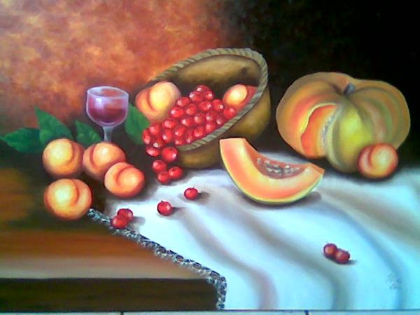 taça e frutas